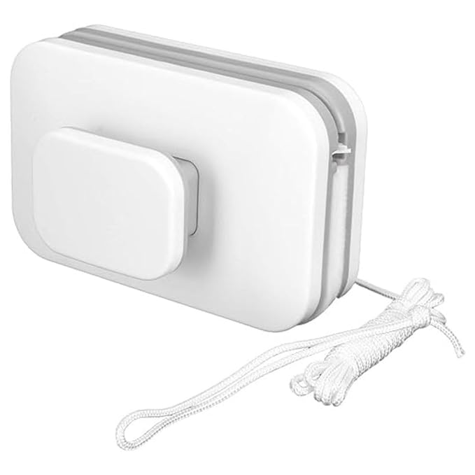 XENGVA Magnetic Window Glass Cleaner | Doublefaced Glass Cleaner | Double-Side Glazed Two Sided Wiper with 2 Extra Cleaning Cotton Squeegee Washing Equipment Household Magnet | (Square.)