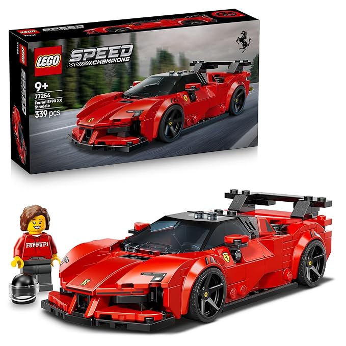 LEGO Speed Champions Ferrari SF90 XX Stradale Sports Car - Model Car and Building Set - 77254