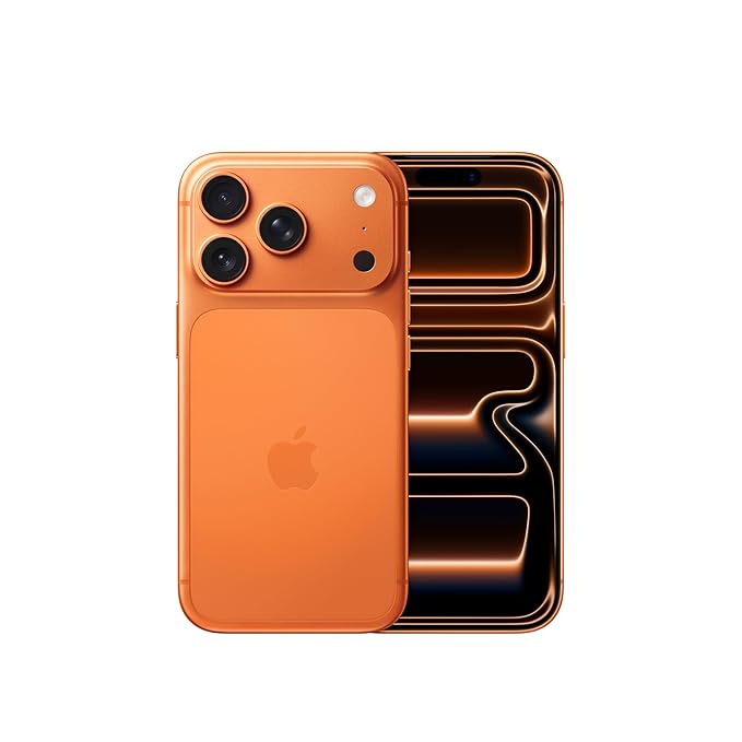 iPhone 17 Pro 512 GB: 15.93 cm (6.33) Display with Promotion up to 120Hz, A19 Pro Chip, Breakthrough Battery Life, Pro Fusion Camera System with Center Stage Front Camera; Cosmic Orange