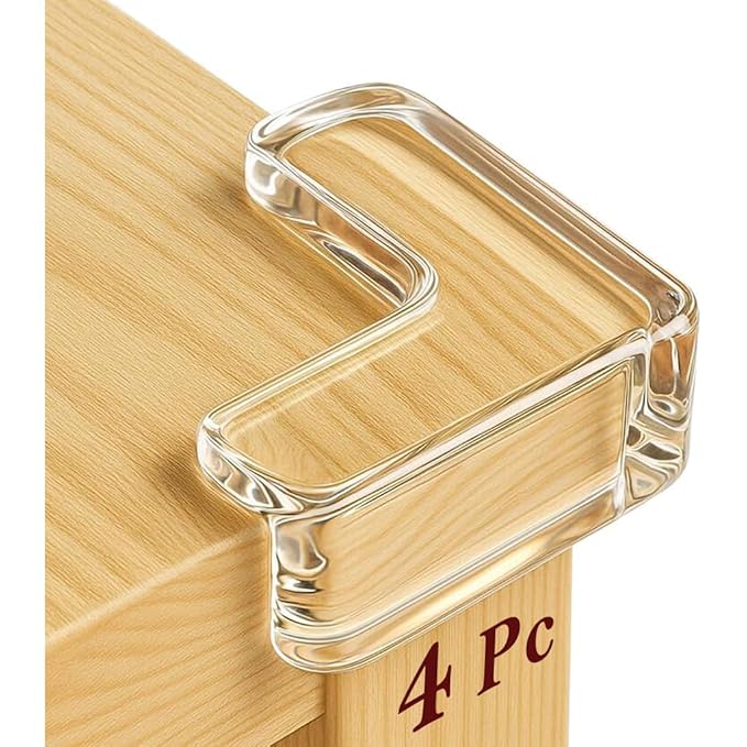 TerraToss Corner Protector for Baby [4 Pcs] | Edge Protector for Sharp Edges | Corner Protector for Furniture and Table Corners | Baby Proofing Edge Guards for Baby Safety (4)