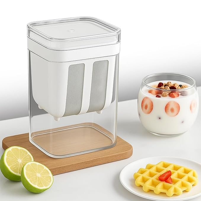 1100ml Greek Yogurt Maker & Hung Curd Maker with Lid | Yogurt Strainer Curd Strainer Whey Separator | Homemade Yogurt Maker Multipurpose Cheese Maker