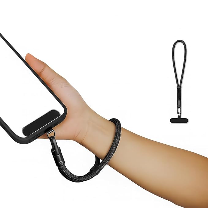 AccuPrints Sumiko Phone Wrist Strap Lanyard  -  Anti-Theft Hand Strap with 360° Rotating Hook, Universal Wrist Lanyard for iPhone, Camera & Phone Case, Durable Adjustable Chain for Travel & Daily Use