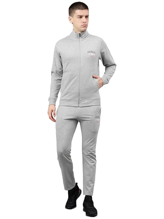 Men's Winter Fleece Tracksuit | Zip-Up Sweatshirt & Track Pants, Soft Fleece Fabric, Warm 2-Piece Sportswear for Gym, Streetwear & Casual Wear |FTS-77