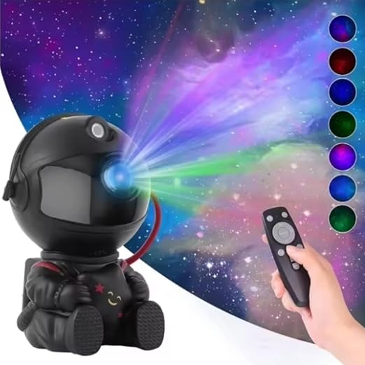 One94Store Astronaut Galaxy Projector Star Night Light  -  360° Rotating LED Nebula Lamp with Remote, Timer & Adjustable Head for Kids Room, Bedroom, Home & Party Décor (Star Astronaut, Black)