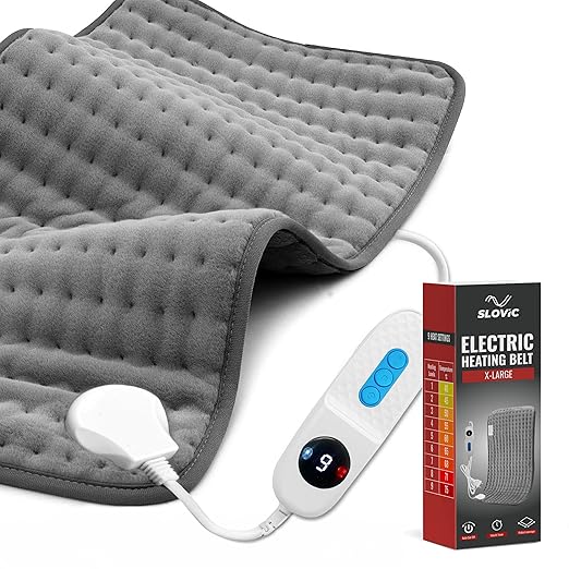 Slovic Electric Heating Pad for Pain Relief [X-Large] | Electric Heating Pad for Periods Cramp | Heating Pad for Back Pain Electric | Orthopedic Knee Heating Pad | Heating Belt for Pain-Relief