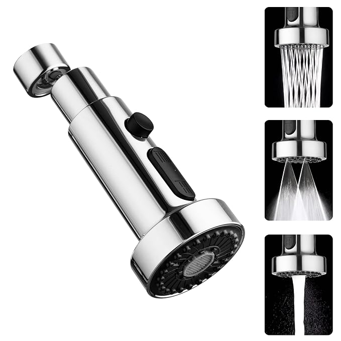 ALTON ALD865, ABS, 3-Function, Tap Extender for Kitchen Sink, Chrome