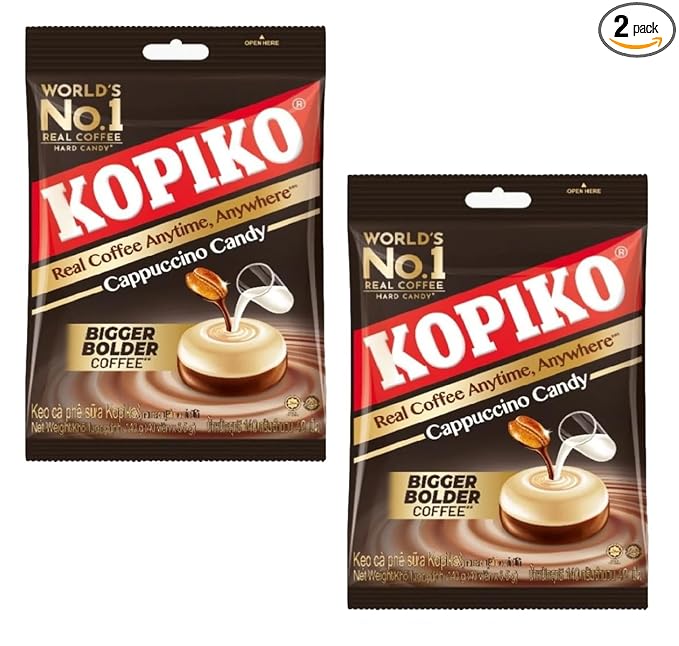 Kopiko Cappuccino Coffee Candy Pack of 2 | Imported Chocolate Candy (2 x 175g)