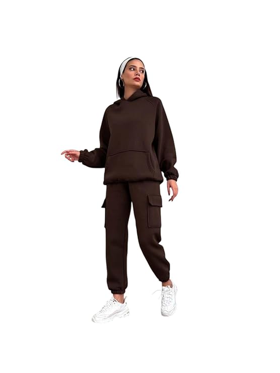 KOTTY Women's Fleece Tracksuit | Comfortable Winter Coordset with Joggers & Hoodie | Soft Workout Wear for Walking, Trekking & Gym