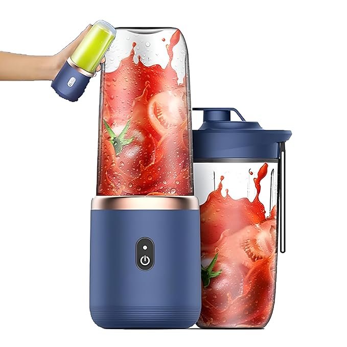 Portable Juicer Mixer  -  Rechargeable Mini Electric Fruit Juicer  -  USB Battery Portable Mixer for Home Smoothies & Juice