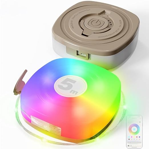 KBR Smart RGB LED Camping Light with 5M Retractable Strip | Portable Hanging, Standing & Handheld Lantern | Type-C Rechargeable, 1800mAh, Multi-Mode Outdoor Ambient Light