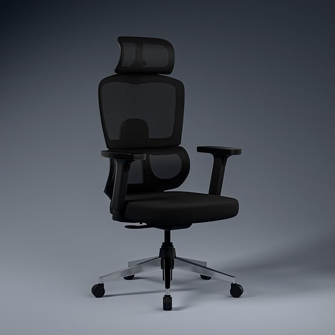 Green Soul Orion | Ergonomic Office Chair for Work with Dual Panel Backrest | Intelli-Adapt Auto-Weight Sensing Recline |Seat Slider | 3D Armrest | 5 Year Warranty | Black