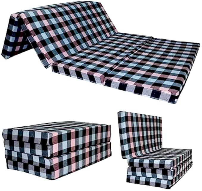 Folding Mattress, Foldable, Lightweight, Travel, Outdoor Camping, Cotton, Portable Mattress, Floor Sleeping Mat for Sleeping Soft Foam Slim Mattress for Single Bed (72"X36"X2")