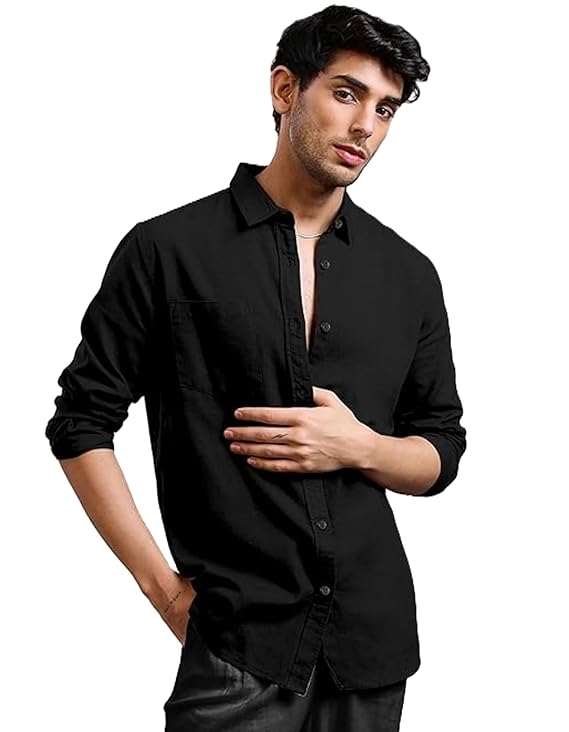 Men's Khaadi Cotton Long Sleeves Solid Casual Shirt