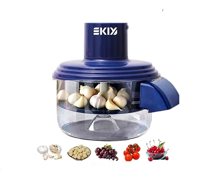 EKIY Automatic Wireless Electric Fruit & Vegetable Peeler with Upgraded 380 Motor | 5-Blade 50W | 1300mAh Type-C Rechargeable | Ideal for Cutting Garlic, Onion, Tomato, Potato & Fruits