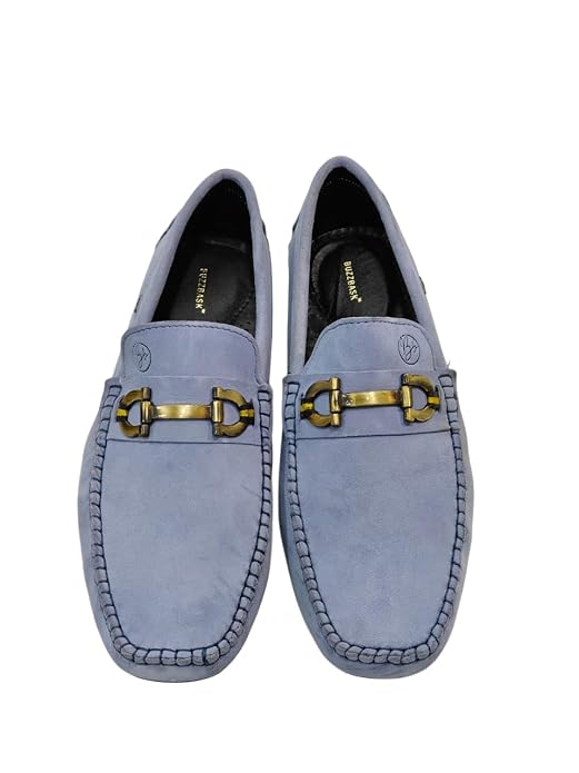 BUZZBASK Men?s Synthetic Leather Loafers | Premium Soft Comfort Driving Shoes | Lightweight Casual Slip-On Moccasins for Office, Party, Anti-Skid Sole Stylish Formal Shoes