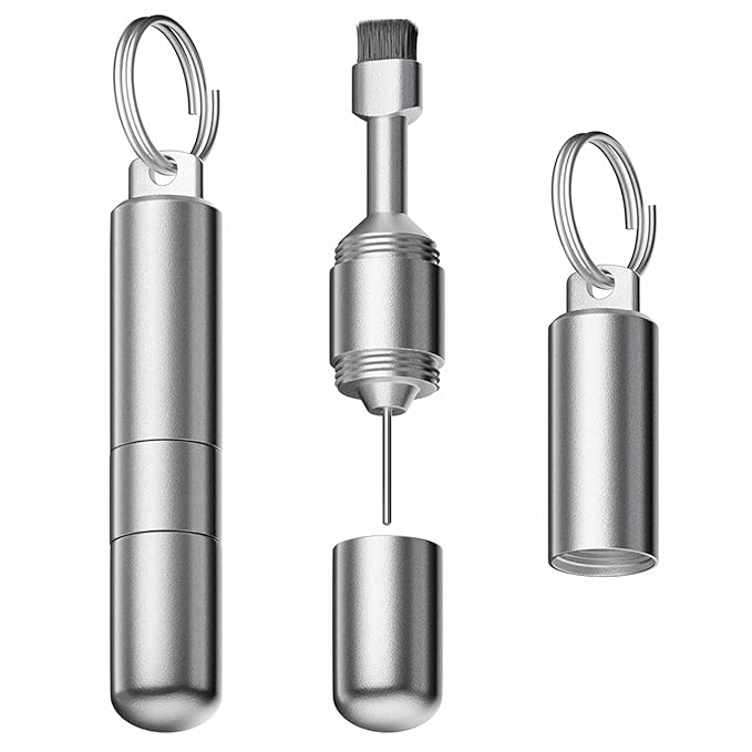 GadgetBite Premium SIM Card Ejector Pin with Mobile Cleaning Kit for Smartphones, Android, iPhone, AirPods, Tablets, Durable Metal, Compact, Travel-Friendly Tech Accessory - Silver