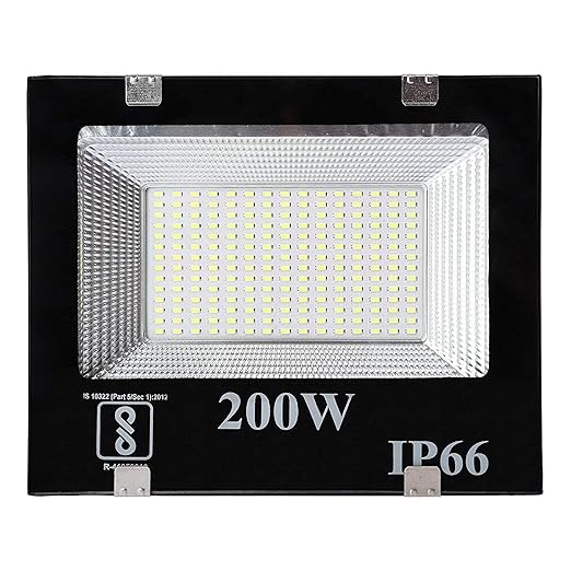 Desidiya® 200W Led Flood Light, IP66 Waterproof Led Lights with 120° Wide Beam | Halogen Light, Focus Led Lamp Light for Yard, Showroom, Shop, Factory, Warehouse, Temple, Tent (Cool White)-Pack of 1