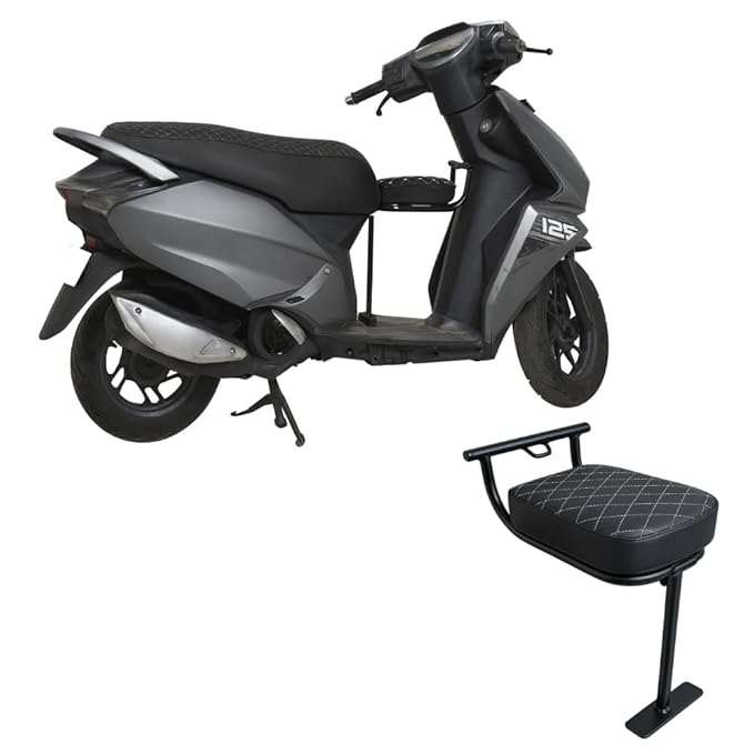 AMB Scooty Activa Front Baby Seat | Foldable Kids Scooter Chair | Soft Cushion Comfort | Adjustable Secure Child Riding Seat | Durable Metal Frame Build | Universal Fit for All Scooters