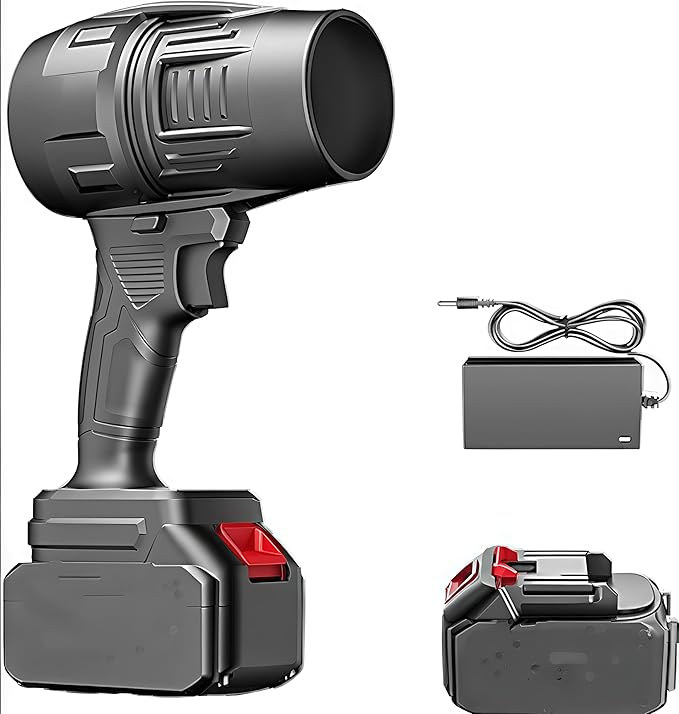 Handheld Electric Portable Air Blower,Turbo Jet Blower Cordless 48V,Handheld High Powerful Blow Brushless Motor for Extra runtime,Multipurpose Car,Home Corner, Road Cleaning