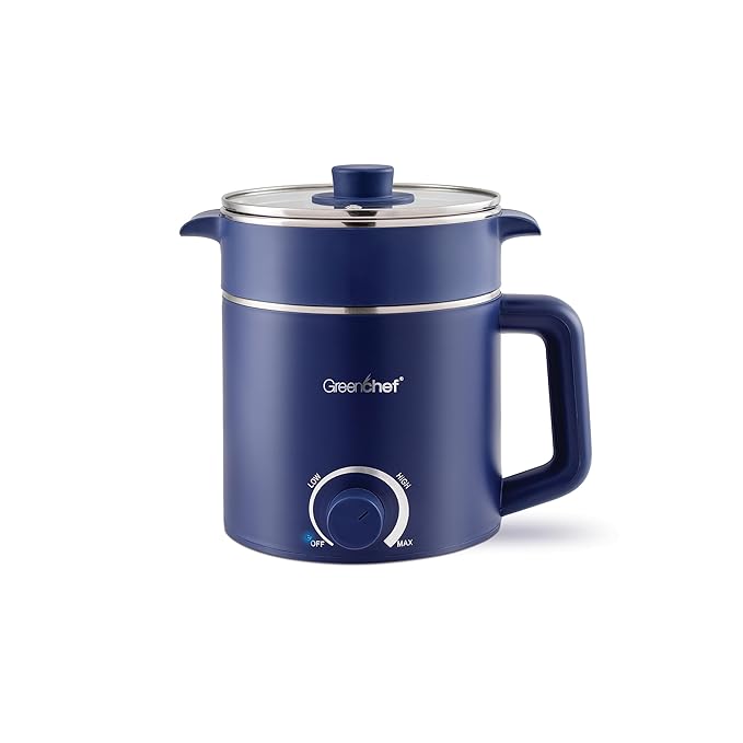 Greenchef Multi kettle with stainless steel Steamer 1.5 Litre capacity 600watts power consumption - Zylo Pro