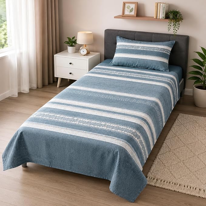 AAZEEM Microfibre Bedsheet 100% Microfibre Full Size Sheets Set, Soft & Comfy, Bedsheet & Pillowcases Sets