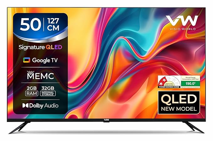 VW 127 cm (50 inches) Pro Series 4K Ultra HD Smart QLED Google TV VW50GQ2