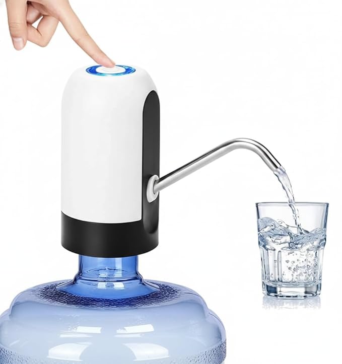 RORIAN Wireless Automatic Water Dispenser Pump for 20 Litre Bottle | USB Rechargeable Portable Drinking Water Pump | Universal Fit for Home, Office, and Outdoor Use (S1) (3 Months Warranty)