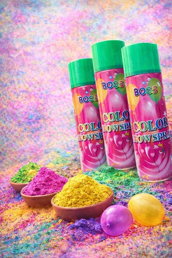 BOSS Natural Skin-Friendly snow Spray Bottle Color | Non-Toxic organic natural holi colour (GREEN)-750ML