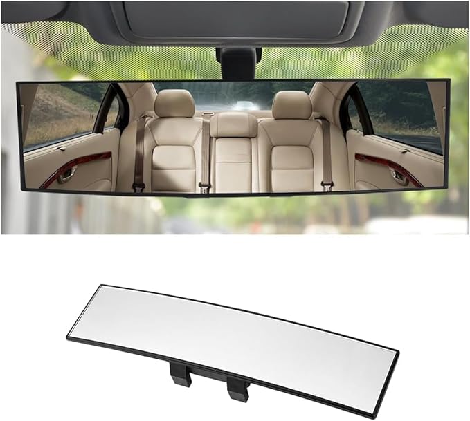 Wide Angle Rear View Mirror for Car, Clip On Interior Mirror Extension, Adjustable Rearview Mirror