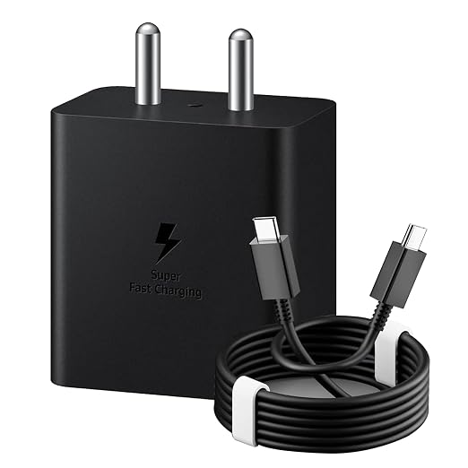 Samsung 45W C-Type Super-Fast Charger Adapter for Samsung Galaxy S25/S25 Plus/S25 Ultra/S24/23/22/21 (Ultra/Plus/FE) A56/Note 20/S10 5G/9/8/M16 (S/A/F/M Series) USB C PD 3.0 Charge Adapter