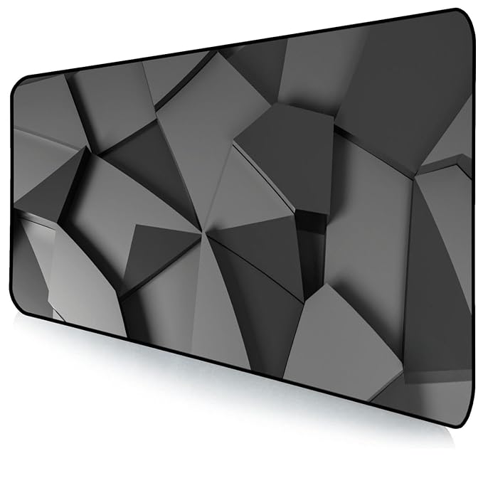 Tukzer Extended Gaming Mouse Pad/Desk Mat for Speed & Precision Operation, Non-Slip Rubber Base,Smooth Cloth Surface for Laser & Optical Mouse,Laptop,MacBook,Keyboard,Office 580x280mm(GD14-01)