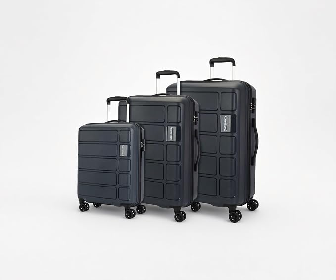 Kamiliant by American Tourister 3 Pc Harrier Edge 8W Set 56 Cm, 68 Cm & 78 Cm - Small, Medium & Large Polypropylene(PP) Hardside 8 Wheels Spinner Luggage Set/Trolley Bag Set (Iron Grey)