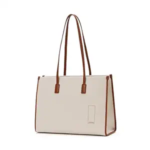 MOKOBARA The Skye Tote Bag | Fits upto 14" Laptop | Lightweight | Perfect for Work and Daily Use | Laptop Sleeve | Organizational Pocket | Office Bag for Women (Coconut Cream 3.0, Beige)