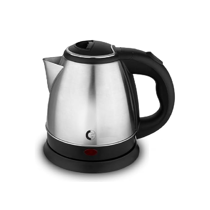 CG - EKSS12 SS 1.2 Ltr Electric Kettle 1350W with Dry Boil Protection, Auto Cut Off, Cool Touch Ergonomic Handle, Double Wall Insulation, 2Yr Replacement Manufacturer Warranty - Black