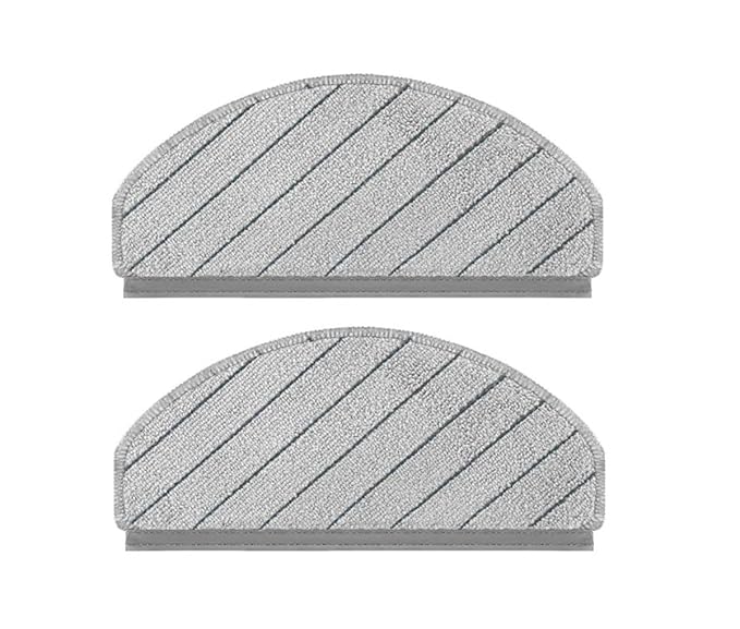 Replacement Mop Cloths Compatible with Ecovacs Deebot N20 Pro, N30 White and N30 Plus  -  Replacement Parts for Robotic Vacuum Cleaner | Set of 2 Washable, Reusable Microfiber Mops for Cleaning