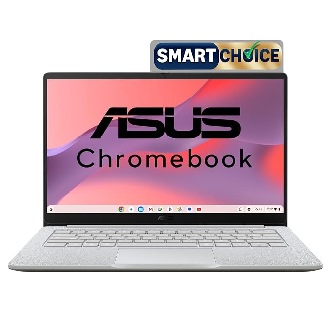 ASUS Chromebook CX1405 (2026), Smartchoice,Intel N50 Processor, Intel UHD iGPU, 8GB RAM, 128GB SSD, FHD, 14" (35.5 cm), Chrome OS, Pure Grey, 1.39 Kg, CX1405CTA-S60622, 42WHrs, Thin & Light Laptop