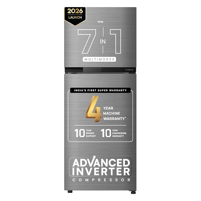IFB 241L 2 Star 7-in-1 Multi Mode, Advanced Inverter Frost-Free Double Door Refrigerator with 30 Hrs Cooling Retention & 4 Year Super Warranty (2026, IFBFF-291BYBSE, Brush Grey)