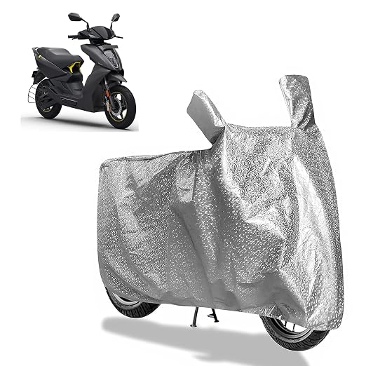 Sulfar Bike Cover for Ather 450X (Gen 3 (EV)) | Waterproof, Dustproof & UV Protected | All Weather Two Wheeler Cover (Silver) New 2026 Variants