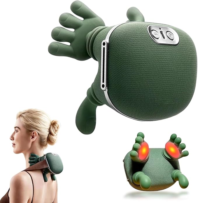 Best Neck Massager for Pain Relief with Heat | Electric Shiatsu Neck & Shoulder Massager | Deep Tissue Massage Machine for Back Pain Relief | Cervical Pain Relief Massager | Portable Body Massager Pillow