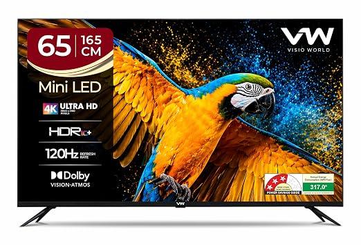 VW 165 cm (65 inches) 4K Ultra HD Mini LED Smart Google TV VW65MINIQ1