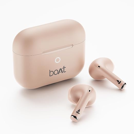 boAt 2026 Launch Airdopes Joy v2, 35H Battery, Pocketable Design, ASAP" Charge, 13mm Drivers, Easy Touch Controls, ENx" Tech, IWP" & App Support TWS Bluetooth Earbuds with mic (Dusty Rose)