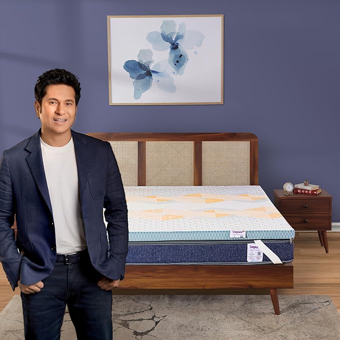 Livpure Smart Ortho Duos Topper| HR Profile Foam with Flat Side Reversible use | High GSM Fabric Zipper Cover| Stretch Strap Fit for Upto 10" Mattress | Single Bed (72x36x2) inch, 2 Years Warranty