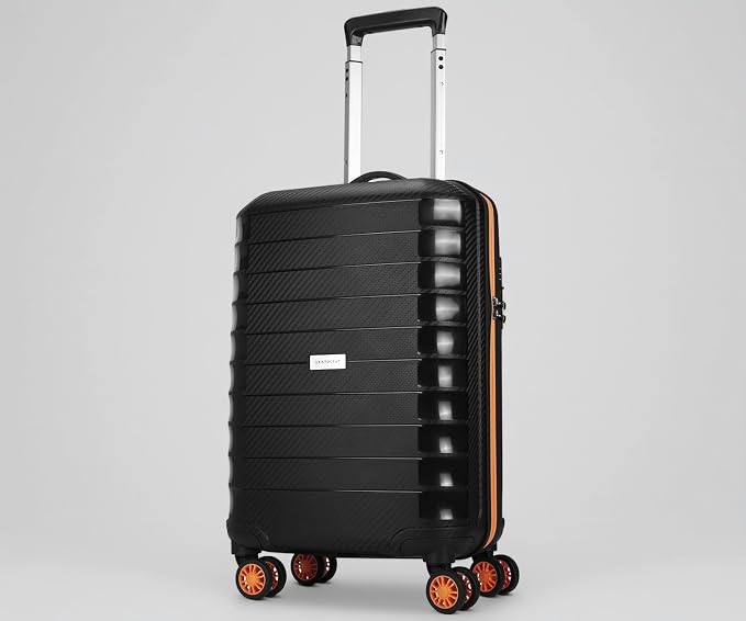 Aristocrat Altitude 8-Wheel Cabin Size Hard Case Trolley Bag, Black