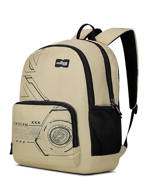 FOOTLOOSE by Skybags Nomad 26L Laptop Backpack (15.6"), 3 Compartments, Beige