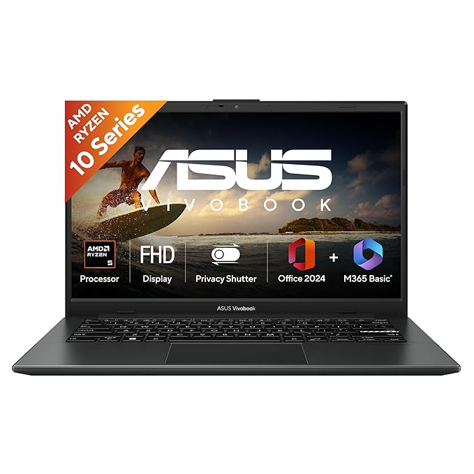 ASUS Vivobook Go 15 (2026),AMD Ryzen 5 40,AMD Radeon iGPU,16GB RAM,512GB SSD,FHD,15.6"(39.6 cm),Windows 11 Home,M365 Basic(1 Year),Office 2024,Cool Silver,1.63 Kg,E1504FA-IN2816WS,Thin & Light Laptop