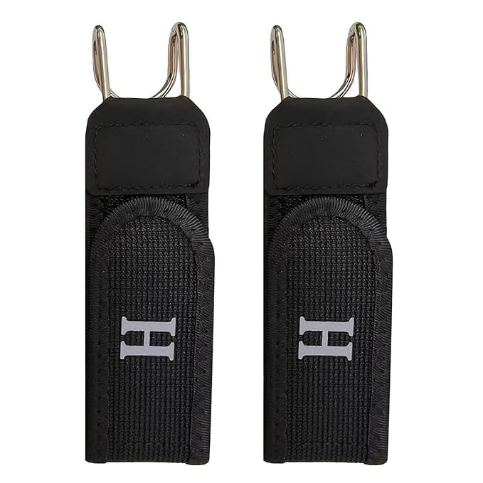 MARSJONE Buckle Free Belt Hook Set of 2, Invisible Elastic Waistband Extender with Metal Hooks for Jeans Pants Workwear, No Buckle Comfort Strap Accessory for Men and Women