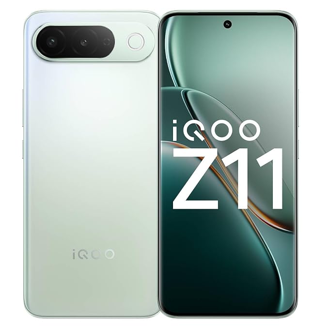 iQOO Z11 5G (Aurora Green, 8GB RAM, 128GB Storage) | India's 1st MediaTek Dimensity 7500 Turbo Processor* | 3D Curved Display- Brightest Display in the Segment* | AI Captions- Record & Recap*
