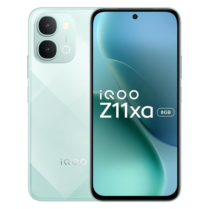 iQOO Z11xa 5G (Prismatic Green, 8GB RAM, 128 GB Storage) | Massive 7200mAh Battery | Dimensity 7400 Turbo Processor | OriginOS 6 with 4 Years of Security Updates*