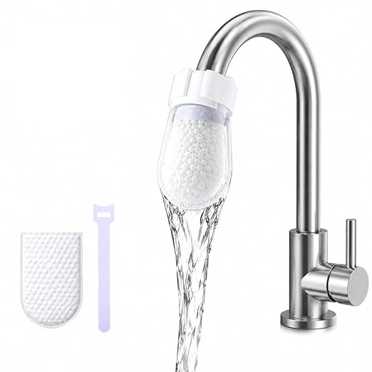 MotiBa10 pcs Cotton Water Filter Covers With 1 Securing Strap Universal Faucet Filter Mesh, Reusable Sediment & Rust Filter for Kitchen & Bathroom Taps