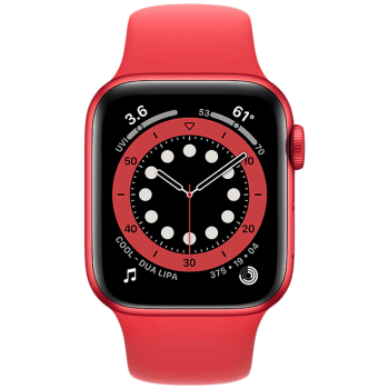 Apple Watch Series 6 Smartwatch (GPS, 44mm) (Blood Oxygen Sensor, M00M3HN/A, Red, Sport Band)